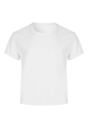 Older Girls White Pocket T-Shirt