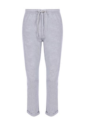 Mens Grey Textured Trousers