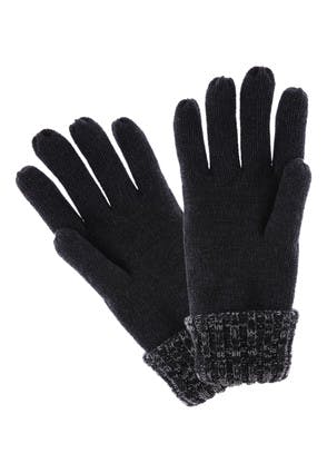 Mens Grey Knitted Gloves