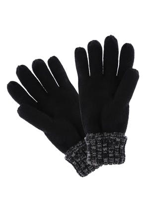 Mens Black Knitted Gloves