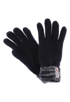 Mens Navy Knitted Gloves