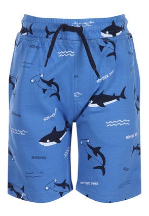 Younger Boys Blue Shark Shorts