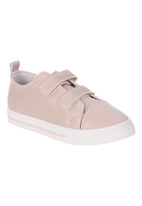 Younger Girls Pink Velcro Trainers