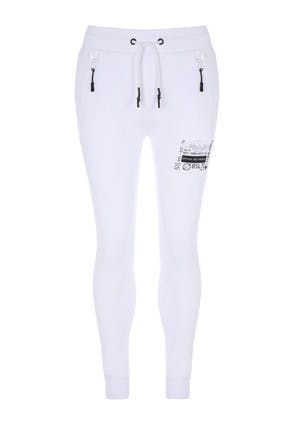 Mens White Official Reg Product Joggers