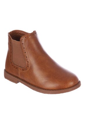 Younger Girls Tan Chelsea Boots