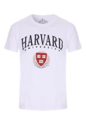 Mens White Harvard T-Shirt