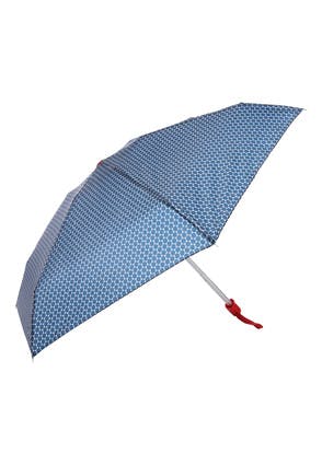 Womens Blue Spot Mini Umbrella