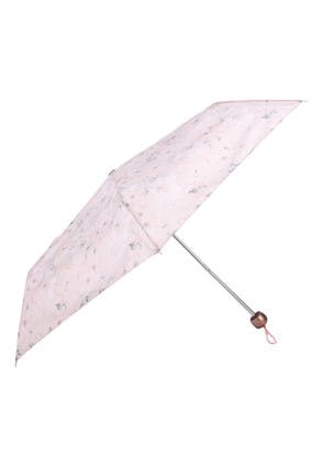 Womens Pink Floral Print Supermini Umbrella