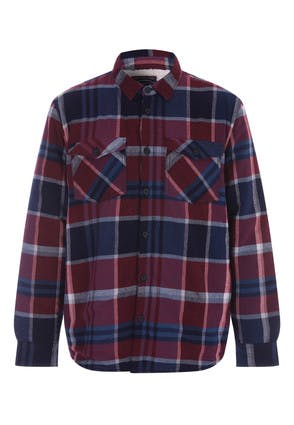 Mens Red Checked Fleece Lined Shirt