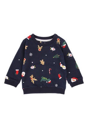 Baby Boys Navy Christmas Sweater