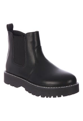 Older Girls Black Cleated Chelsea Boots