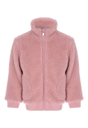 Younger Girls Pink Teddy Jacket