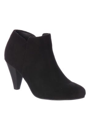 Womens Black Suedette Shoe Boots