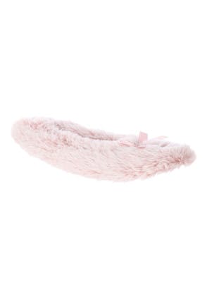 Womens Pink Fluffy Ballet Slippers