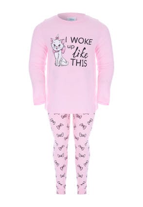 Younger Girls Pink Marie Pyjama Set