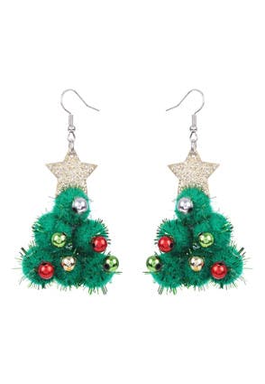 Womens Christmas Tree Earrings