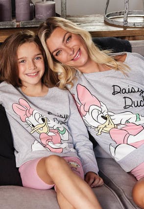 Womens Grey Disney Daisy Duck Pyjama Set