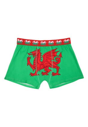 Mens Green 100% Welsh Boxers
