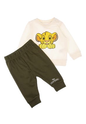 Baby Boy Cream Lion King Top and Joggers Set