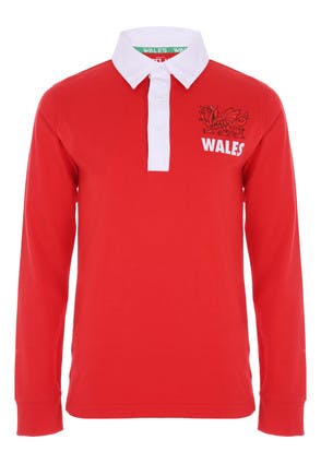 Older Boys Red Wales Rugby Shirt