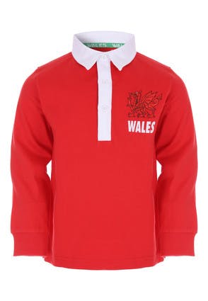 Younger Boys Red Wales Rugby Shirt