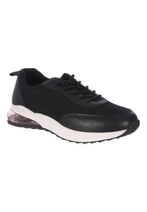 Womens Black Bubble Sole Runner Trainers
