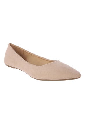 Womens Stone Pointed Ballet Pumps