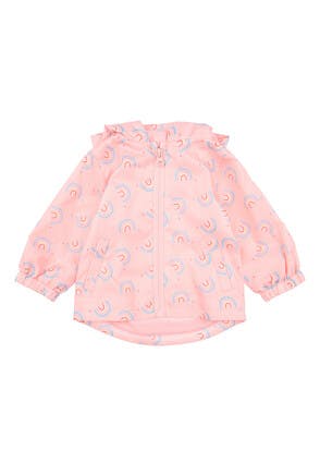 Baby Girls Pink Rainbow Cagoule