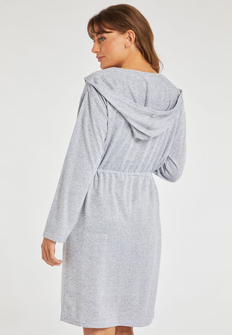Sienna Ladies Mens Long Hooded Dressing Gown Soft Flannel Fleece Sherpa  Bathrobe | eBay