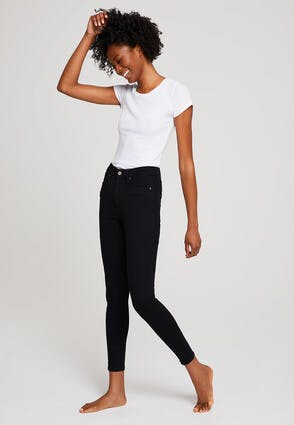Womens Black Alexa Premium Skinny Jeans