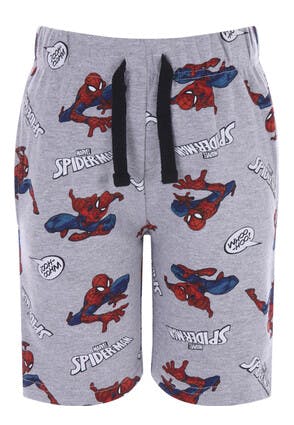 Younger Boys Grey Spiderman Shorts
