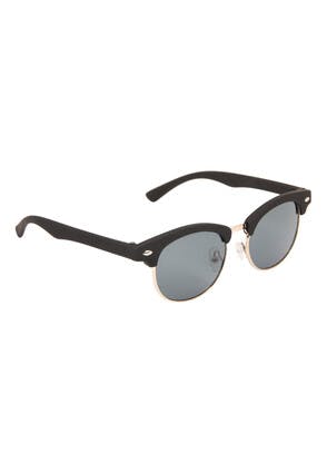 Boys Black Retro Frame Sunglasses