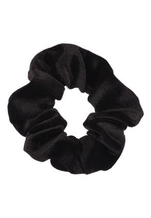 Womens Black Velvet Scrunchie