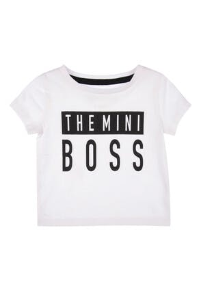 Baby Boys White Mini Boss T-Shirt