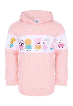 Younger Girls Pink Peppa Pig & Friends Hoody