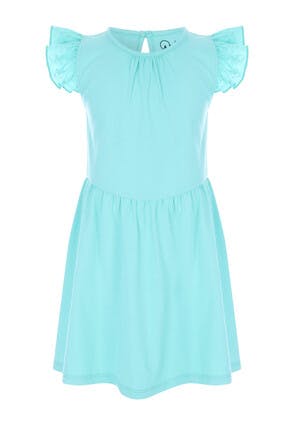 Younger Girls Turquoise Jersey Dress