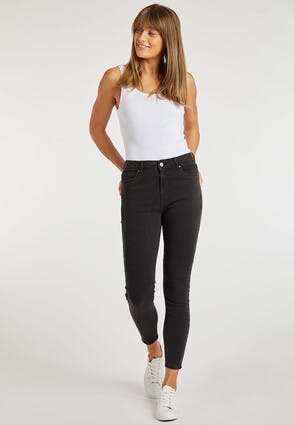 Womens Black Wash Alexa Skinny Jeans