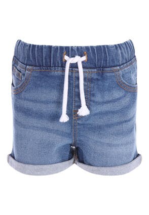 Younger Girls Mid Blue Denim Shorts