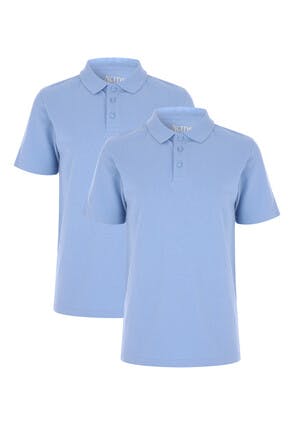 Boys 2pk Blue Polo Shirt