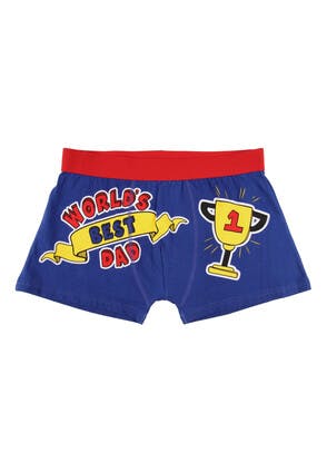Mens Blue World's Best Dad Boxers