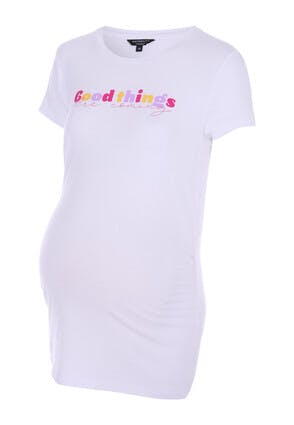 Womens Maternity White Good Things T-Shirt