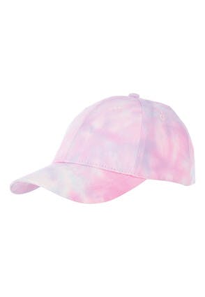 Younger Girls Pink Tie Dye Baseball Cap