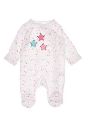 Baby Girls Star Print Sleepsuit