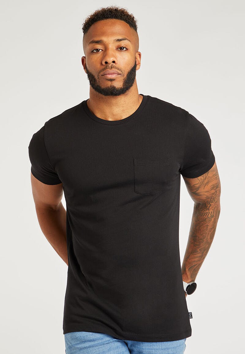 Black Slim Fit Pocket T-Shirt |