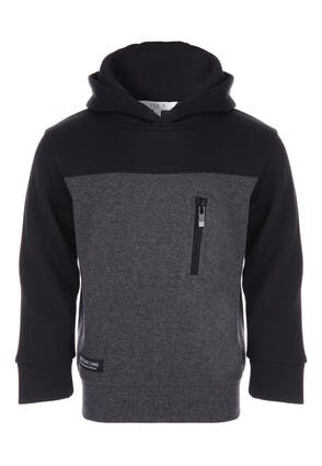 Younger Boys Black and Grey Hoody