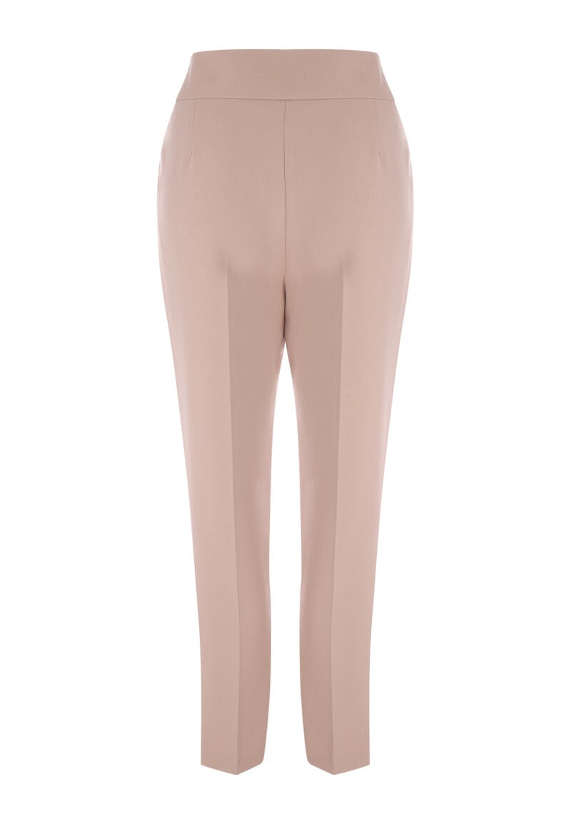 New Look tie waist tapered trousers in camel  ASOS