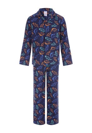 Boys Navy Dinosaur Pyjama Gift Set