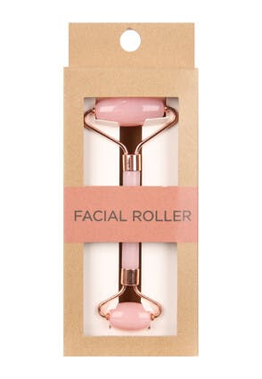 Womens Rose Gold and Pink Facial Roller