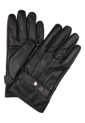 Mens Black Leather Gloves