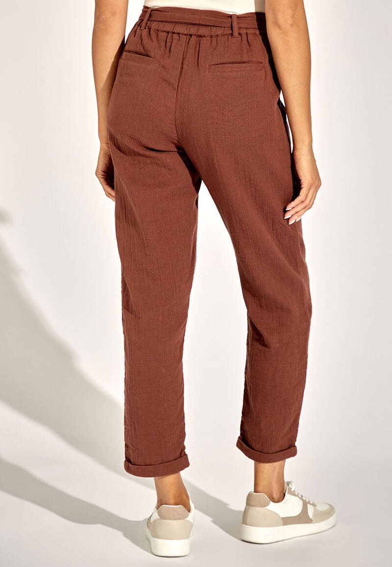 Effortlessly Elegant Light Brown Trousers – Tiana Bay